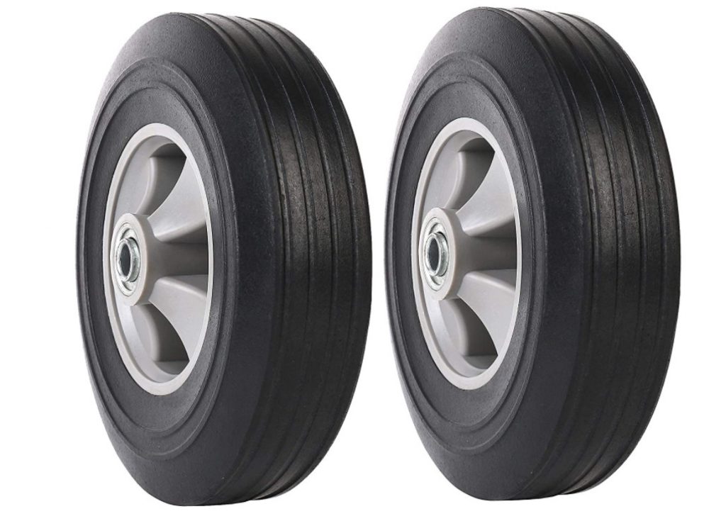 10" Flat Free Solid Rubber Wheel For Briggs & Stratton EXL8000 13500W Generator