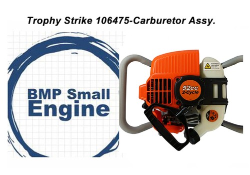 Carburetor Carb Assy. for 52cc Trophy Strike 106475 Gas Powered Ice Auger